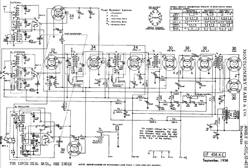 Airline 62-410 'Movie Dial' Order= 162 C 410 ; Montgomery Ward & Co (ID = 581465) Radio