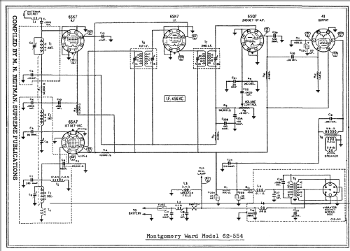 62-554 Order= P462 B 554 ; Montgomery Ward & Co (ID = 53573) Car Radio