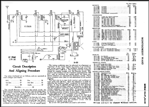 Airline 62-67 Order= 662 F 67; Montgomery Ward & Co (ID = 471241) Radio