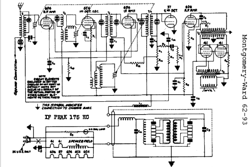 Airline 62-93 Order= 662 D 93; Montgomery Ward & Co (ID = 566685) Radio