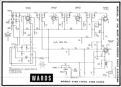 64BR-2200A ; Montgomery Ward & Co (ID = 81463) Radio