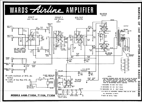 Airline 64BR-7100A ; Montgomery Ward & Co (ID = 81478) Ampl/Mixer