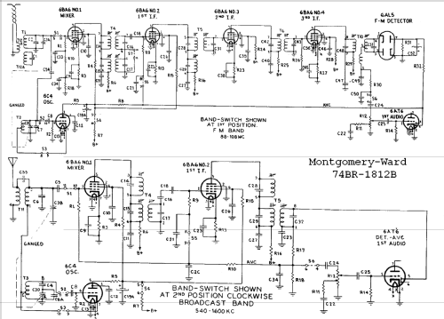 74BR-1812B Radio Montgomery Ward & Co. Wards, Airline; Chicago, IL ...