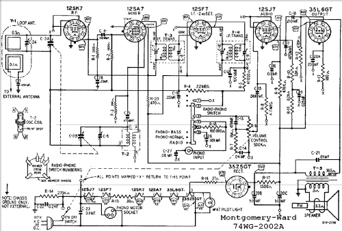 Airline 74WG-2002A Order= 62 C 2002 M ; Montgomery Ward & Co (ID = 625512) Radio