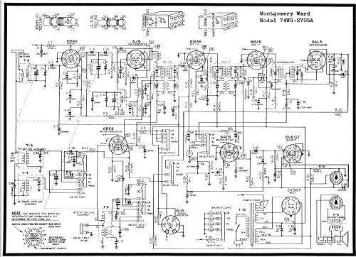 Airline 74WG-2705A Order= 62 C 2705 R ; Montgomery Ward & Co (ID = 90329) Radio