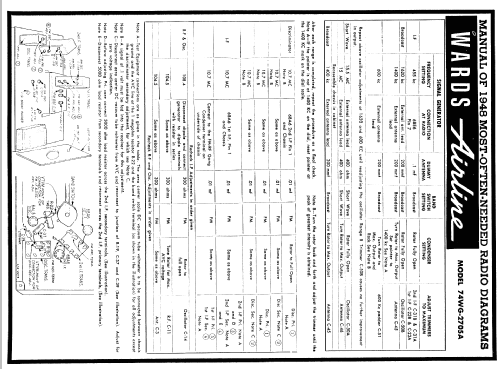 Airline 74WG-2705A Order= 62 C 2705 R ; Montgomery Ward & Co (ID = 90330) Radio