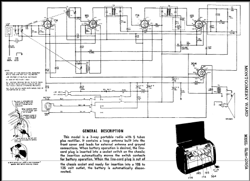 84BR-1065A ; Montgomery Ward & Co (ID = 346202) Radio