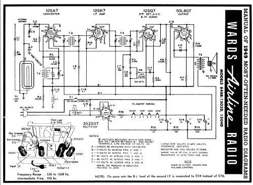 Airline 84BR-1503D ; Montgomery Ward & Co (ID = 96162) Radio