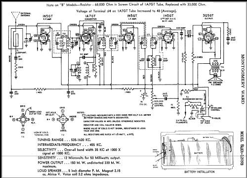 84KR-1209B ; Montgomery Ward & Co (ID = 346322) Radio