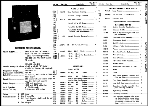 84WG-1060C ; Montgomery Ward & Co (ID = 346957) Radio