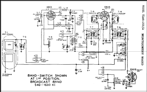 Airline 84WG-2015A ; Montgomery Ward & Co (ID = 293231) Radio