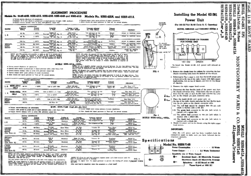 Airline 93BR-421A Series A; Montgomery Ward & Co (ID = 583503) Radio