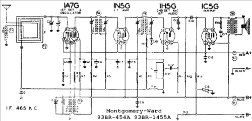 93BR-454A Series A; Montgomery Ward & Co (ID = 624682) Radio