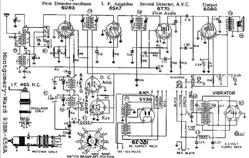 Airline 93BR-658A Order= P162 C 658 ; Montgomery Ward & Co (ID = 618995) Radio