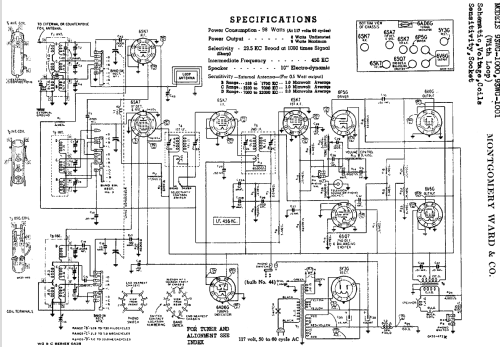 Airline 93WG-1001 Order= P162 C 1001 ; Montgomery Ward & Co (ID = 630592) Radio