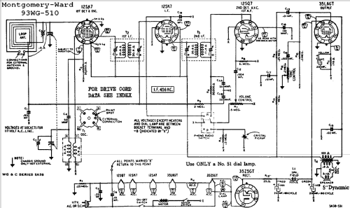 93WG-510 Order= 462 A 510 ; Montgomery Ward & Co (ID = 632040) Radio