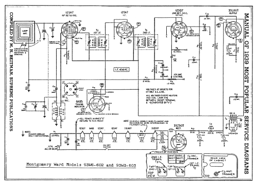 Airline 93WG-602 Order= P462 C 602 ; Montgomery Ward & Co (ID = 53576) Radio