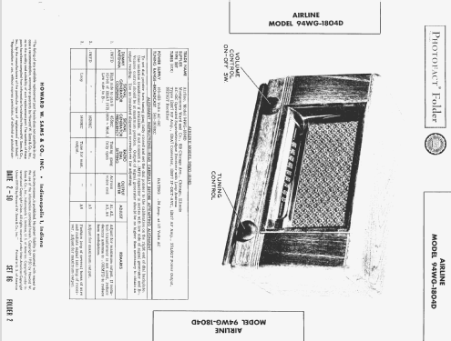 94WG-1804D ; Montgomery Ward & Co (ID = 1577197) Radio