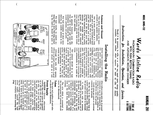 Airline 04WG-732 Order= P162 B 732 ; Montgomery Ward & Co (ID = 1627497) Radio