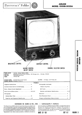 Airline 05GSE-3020A; Montgomery Ward & Co (ID = 2807452) Television