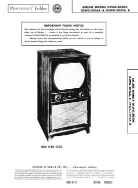 Airline 05WG-3030C; Montgomery Ward & Co (ID = 2962990) Television