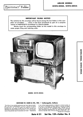 Airline 05WG-3038A ; Montgomery Ward & Co (ID = 2897204) Television