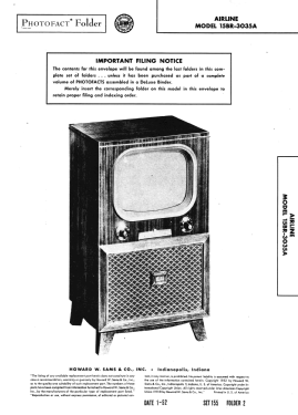 Airline 15BR-3035A; Montgomery Ward & Co (ID = 3006173) Television