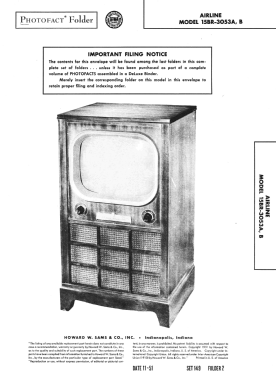 Airline 15BR-3053B; Montgomery Ward & Co (ID = 2967627) Television