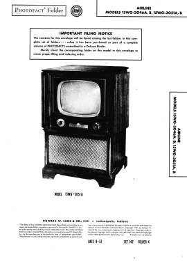 Airline 15WG-3046A; Montgomery Ward & Co (ID = 2948300) Television