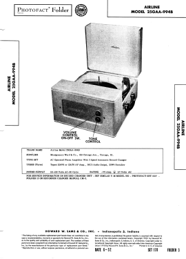 Airline 25GAA-994B; Montgomery Ward & Co (ID = 3056675) R-Player