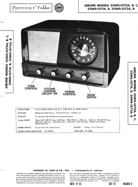 Airline 25WG-1570C; Montgomery Ward & Co (ID = 3084107) Radio