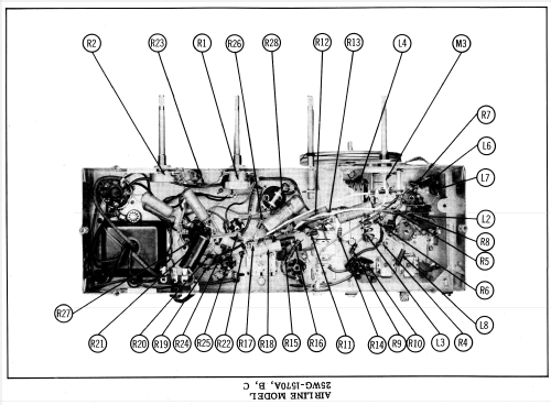 Airline 25WG-1572B; Montgomery Ward & Co (ID = 980808) Radio