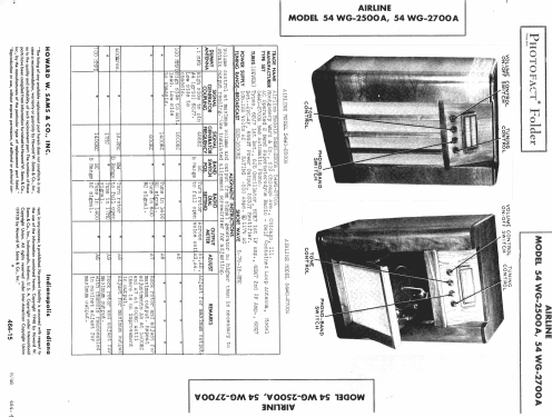 Airline 54WG-2500A; Montgomery Ward & Co (ID = 389471) Radio