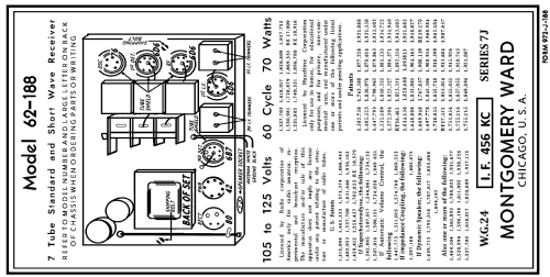 Airline 62-188 ; Montgomery Ward & Co (ID = 3023707) Radio