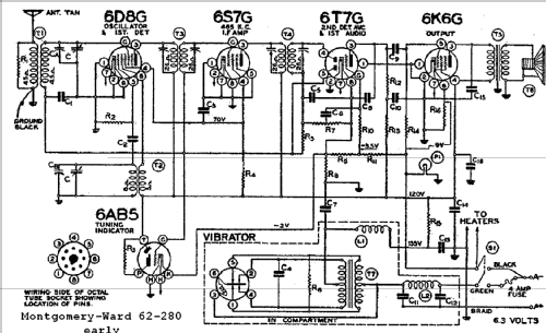 Airline 280 Order= P462 C 280; Montgomery Ward & Co (ID = 596608) Radio