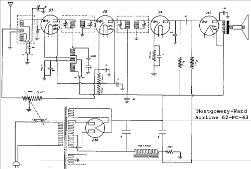 Airline 62-PC-43; Montgomery Ward & Co (ID = 578775) Radio