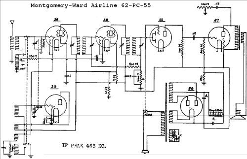 Airline 62-PC-55; Montgomery Ward & Co (ID = 578784) Radio