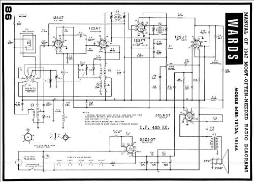 Airline 64BR-1513A Order= 62 C 1513 M; Montgomery Ward & Co (ID = 81459) Radio