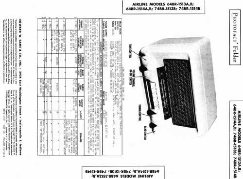 Airline 64BR-1513B; Montgomery Ward & Co (ID = 391494) Radio