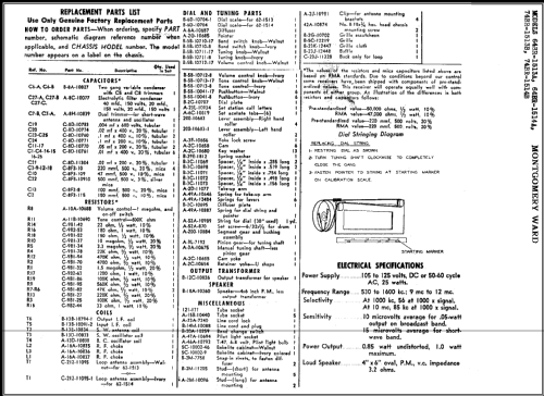 Airline 64BR-1513B; Montgomery Ward & Co (ID = 391922) Radio