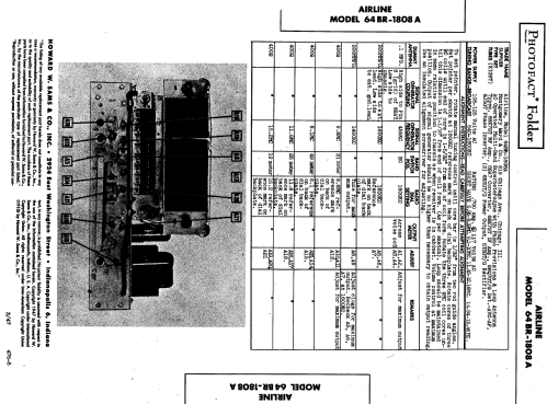 Airline 64BR-1808A; Montgomery Ward & Co (ID = 826423) Radio