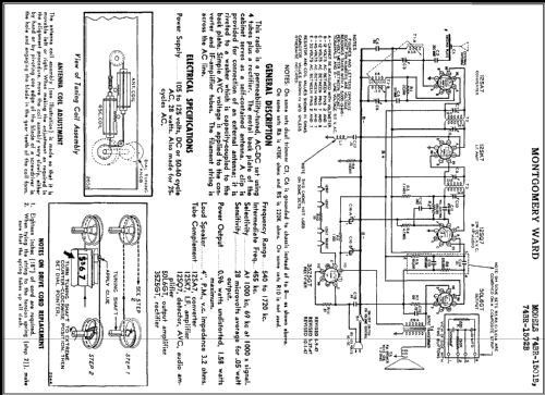 Airline 74BR-1501B Order= 62 A 1501M ; Montgomery Ward & Co (ID = 392468) Radio