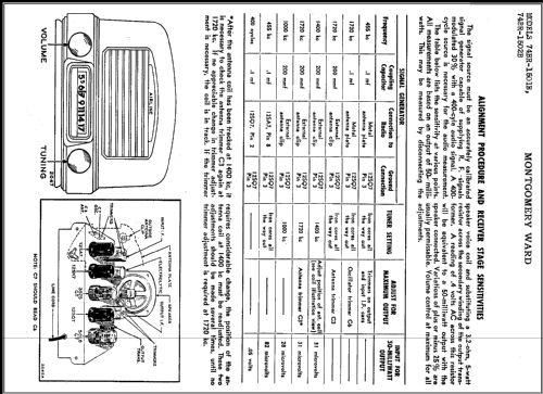 Airline 74BR-1501B Order= 62 A 1501M ; Montgomery Ward & Co (ID = 392469) Radio