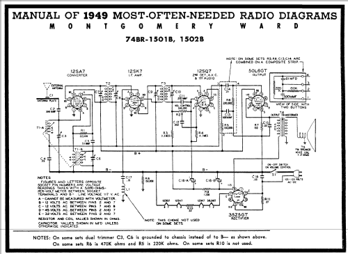 Airline 74BR-1501B Order= 62 A 1501M ; Montgomery Ward & Co (ID = 96166) Radio