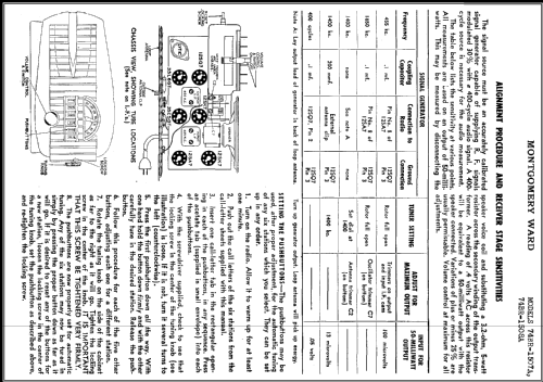 Airline 74BR-1508A; Montgomery Ward & Co (ID = 392483) Radio