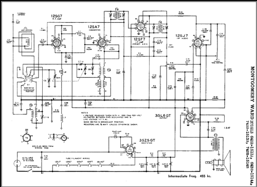 Airline 74BR-1513B Radio Montgomery Ward & Co. Wards, Airline ...