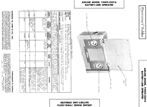 Airline 74WG1057A; Montgomery Ward & Co (ID = 386439) Radio