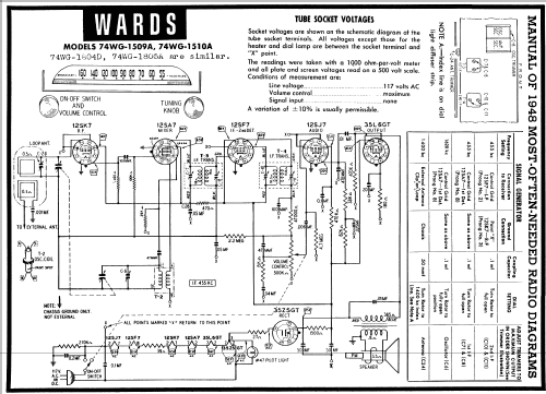 Airline 74WG-1509A Order= 62 C 1509M; Montgomery Ward & Co (ID = 90316) Radio