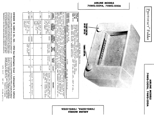 Airline 74WG-1509A Order= 62 C 1509M; Montgomery Ward & Co (ID = 909902) Radio