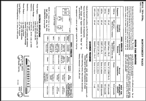 Airline 74WG-1510A Order= 62 C 1510M; Montgomery Ward & Co (ID = 393614) Radio